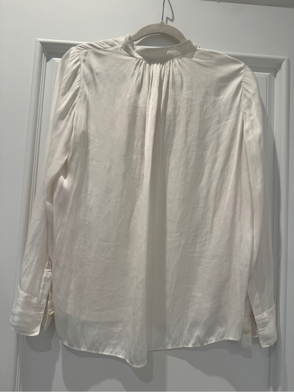 Zadig & Voltaire Tink Satin Blouse in White XS - Picture 5 of 7